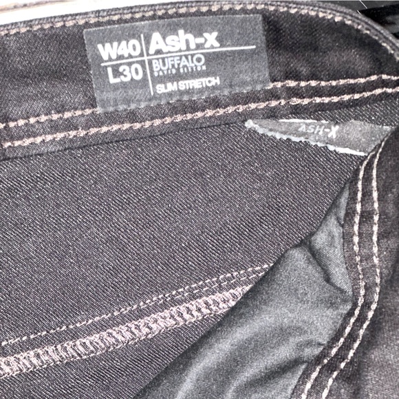 BUFFALO™️ by David Bitton®️Men's Ash-X Slim-Stretch Black Denim Men's Jean🦬 - Picture 2 of 15